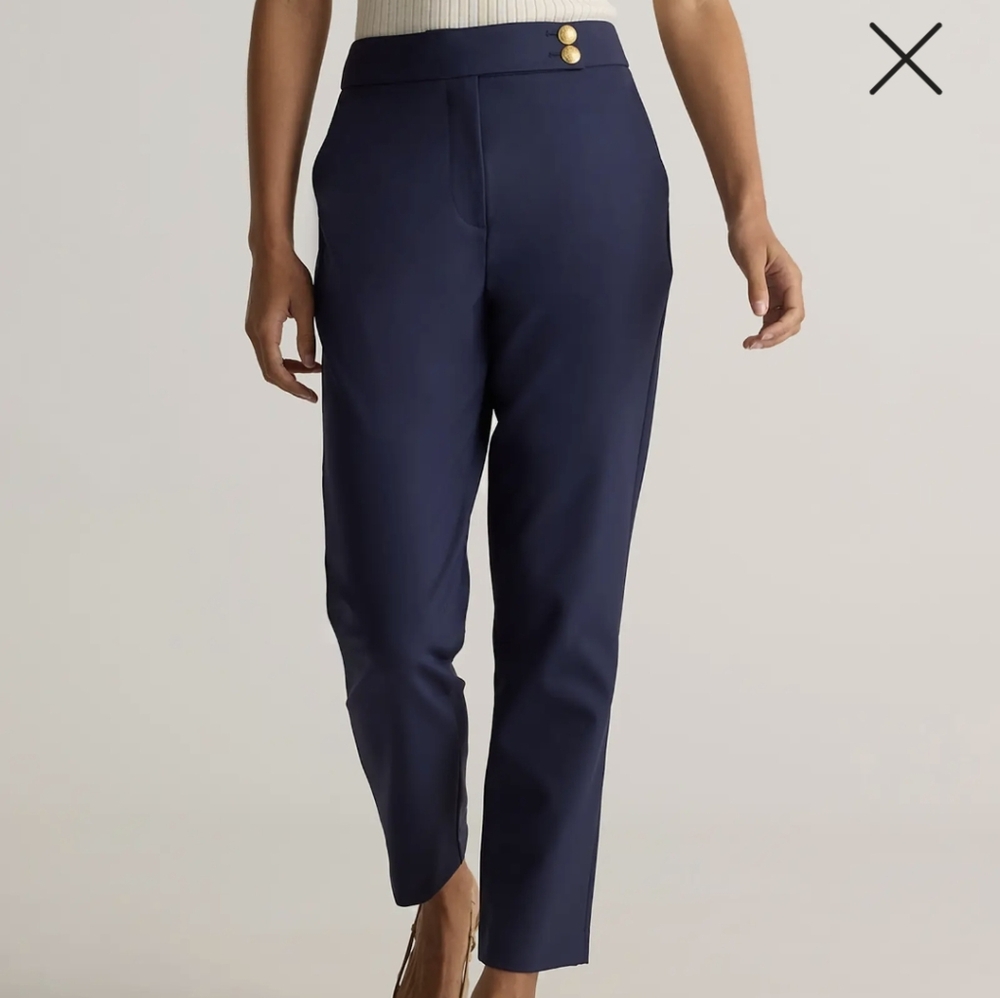 Quince Scuba Slim Ankle Pants NWT